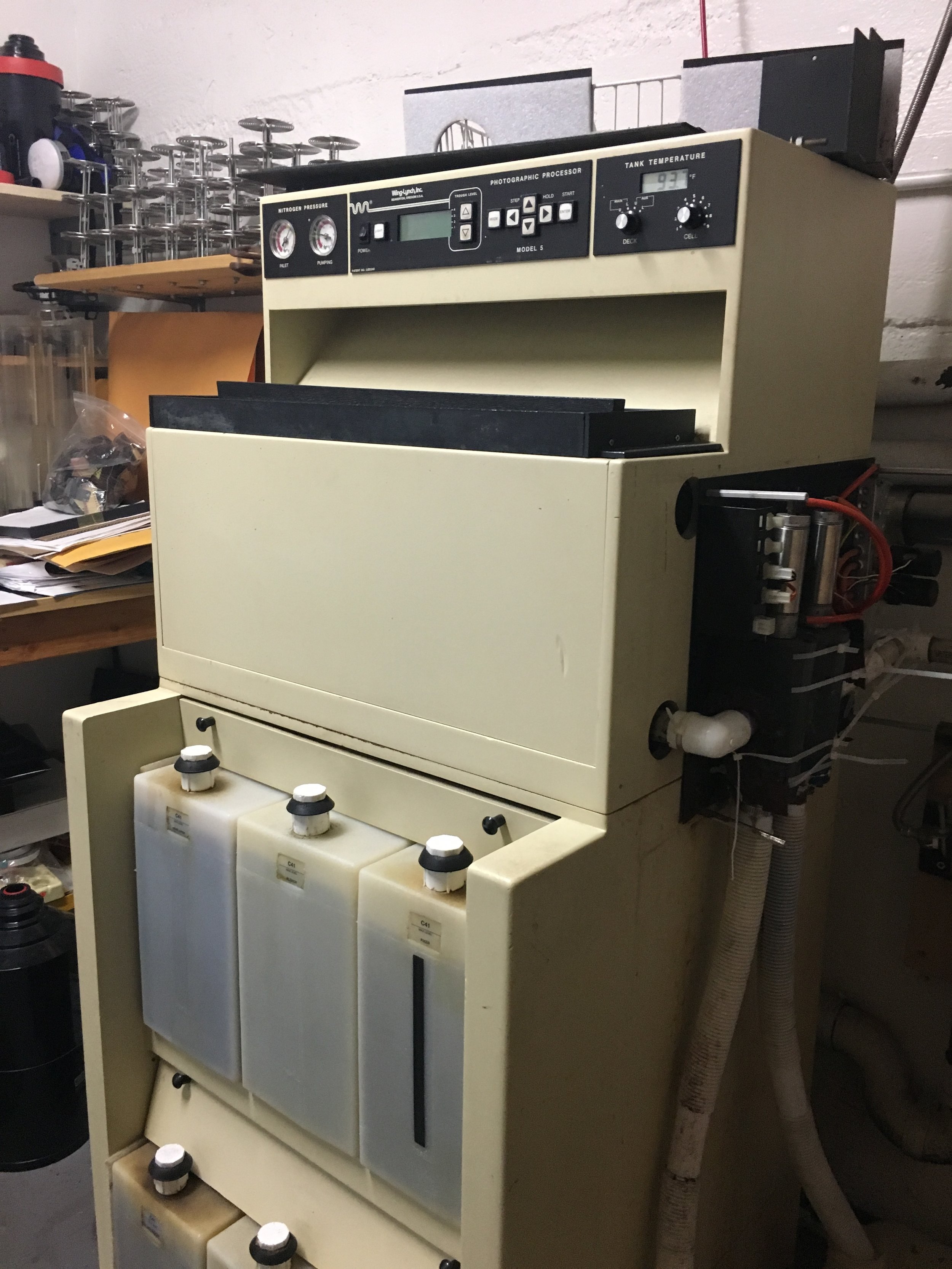  Reel of films are hand-processed in small batches, using only  clean and fresh chemistry.  