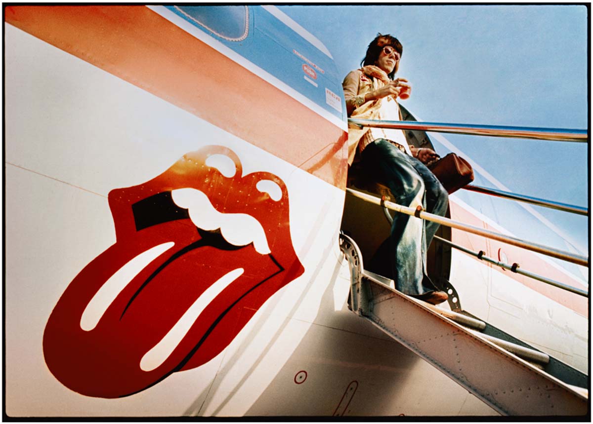  Keith Richards Exits “The Starship” 1972 US Tour. Photograph by Ethan Russell Copyright: © Ethan Russell 
